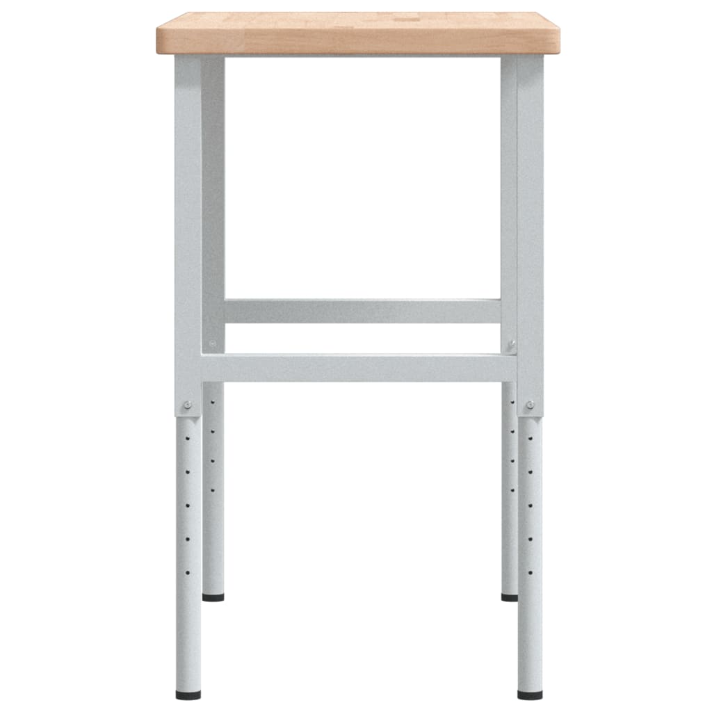 Työpenkki 100X60X(73-99,5) Cm Täysi Tammi Suorakaide