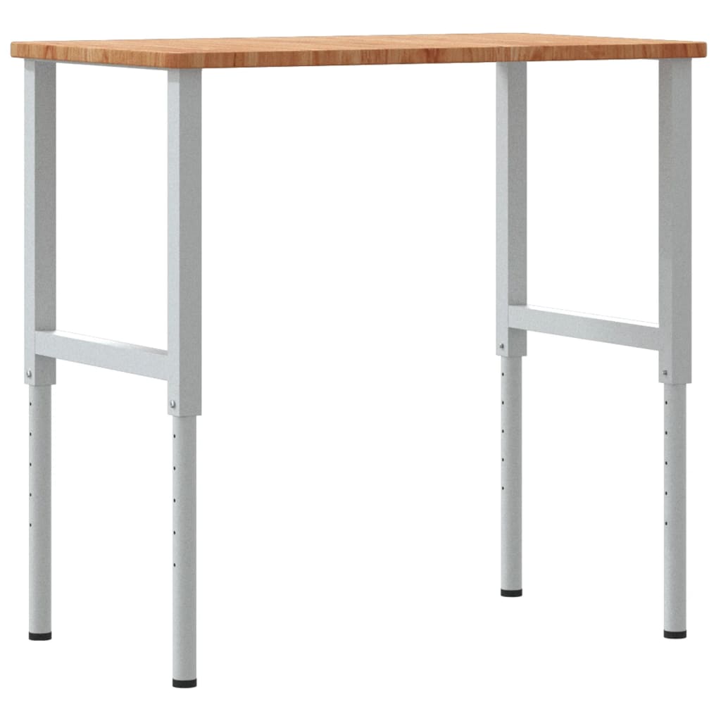 Työpenkki V.ruskea 100X60X(71,5-98) Cm Täysi Tammi Suorakaide