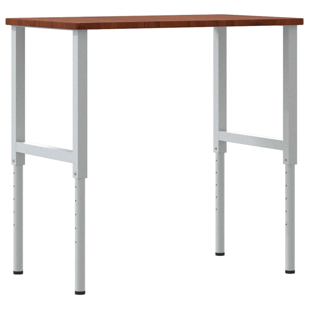 Työpenkki T.ruskea 100X60X(71,5-98) Cm Täysi Tammi Suorakaide