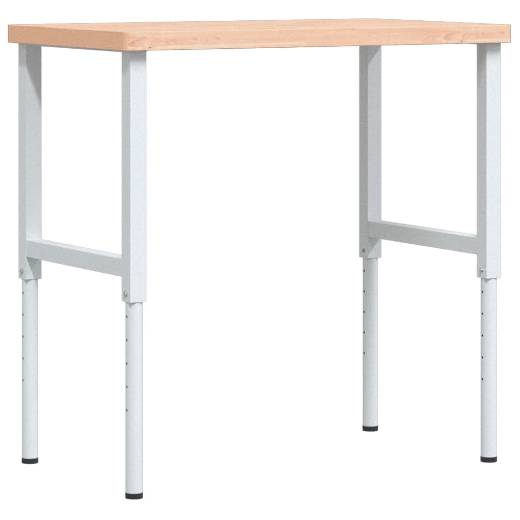 Työpenkki 100X60X(73-99,5) Cm Täysi Pyökki Suorakaide