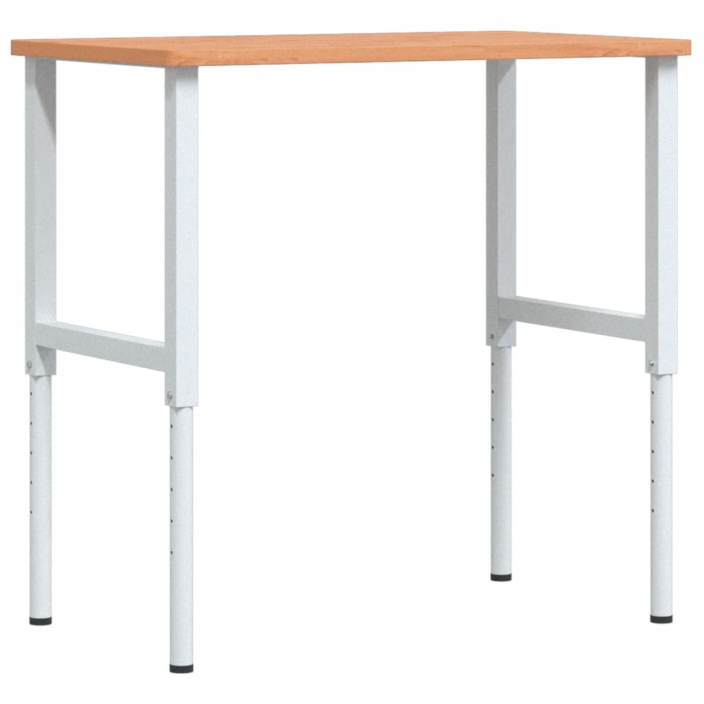 Työpenkki 100X60X(71,5-98) Cm Täysi Pyökki Suorakaide