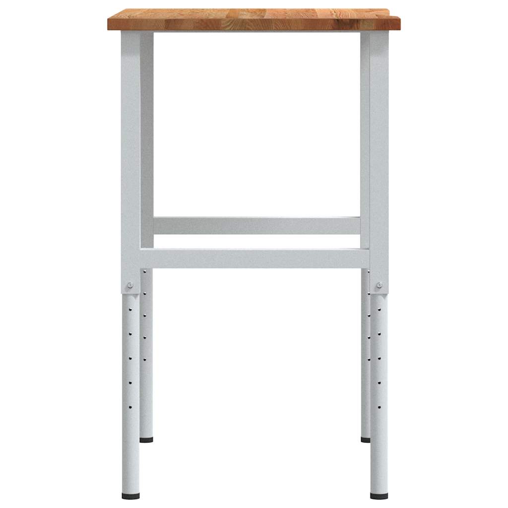 Työpöytä Vaaleanruskea 80X60X(71,5-98) Cm Massiivipuutammea
