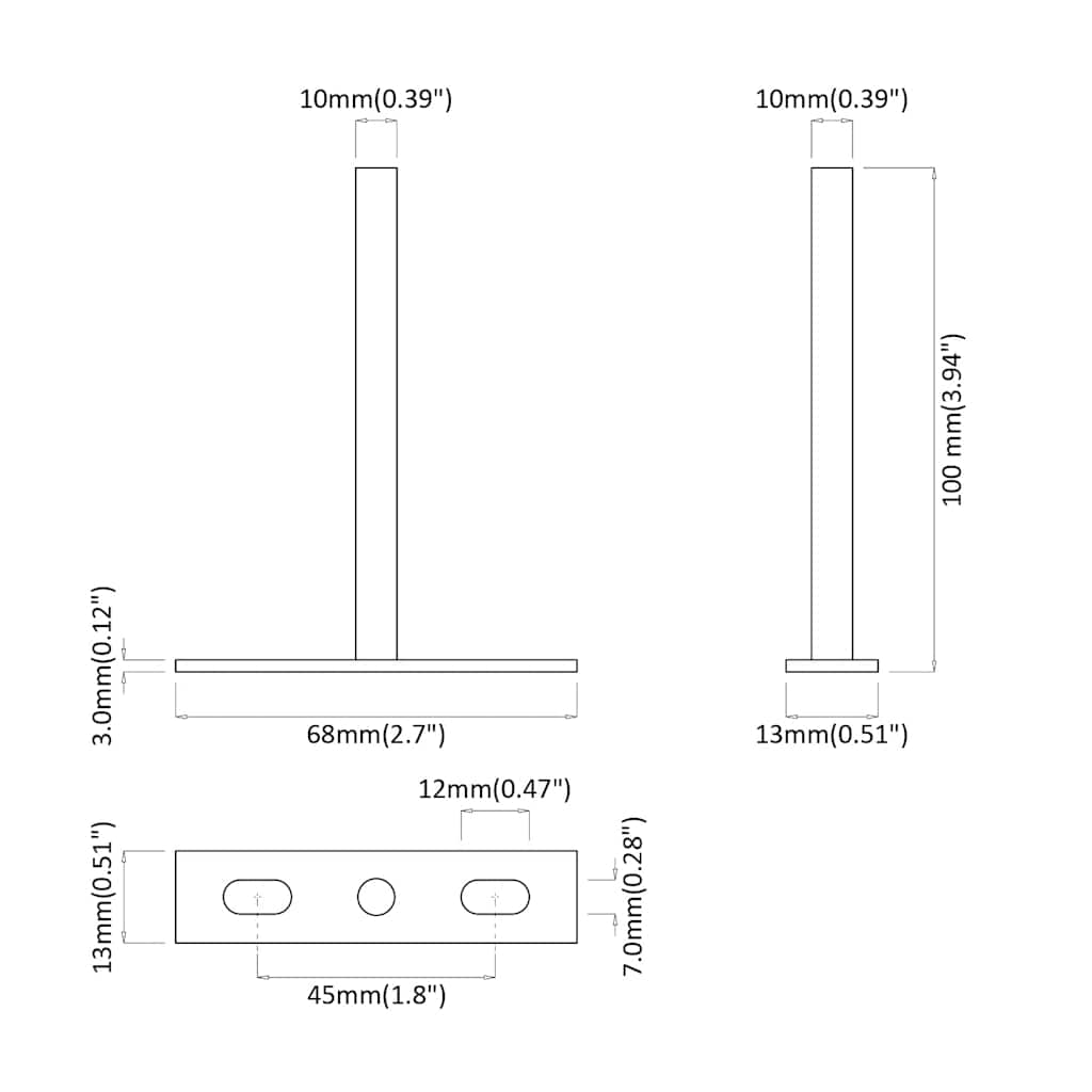 Kelluvat Hyllykannattimet 12 Kpl Näkymätöntä Ø10X100 Mm