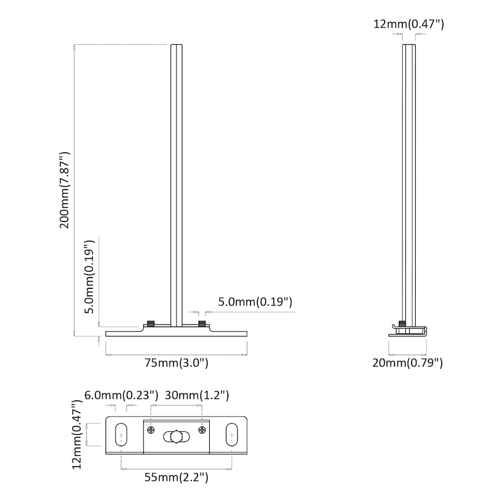 Kelluvat Hyllykannattimet 12 Kpl Näkymätöntä Ø12X200 Mm
