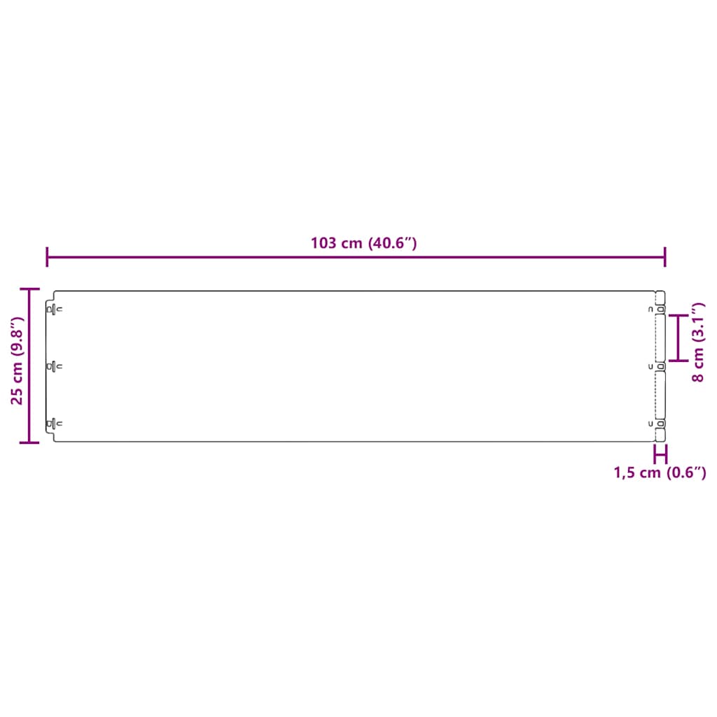 Nurmikon Reunalistat 20 Kpl 25X103Cm Joustava Säänkestävä Teräs