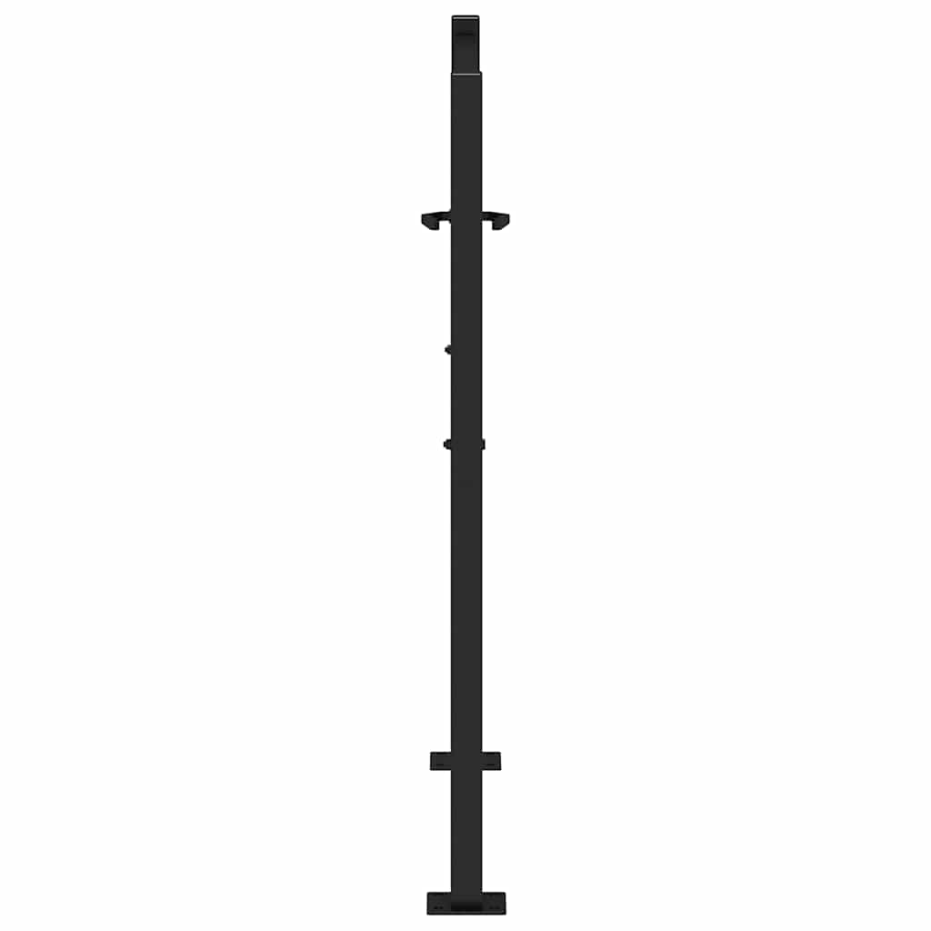 Puutarhanportti Musta 100X100 Cm Teräs Valodesign