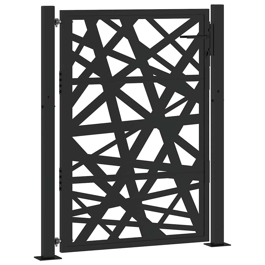 Puutarhanportti Musta 100X125 Cm Teräs Valodesign