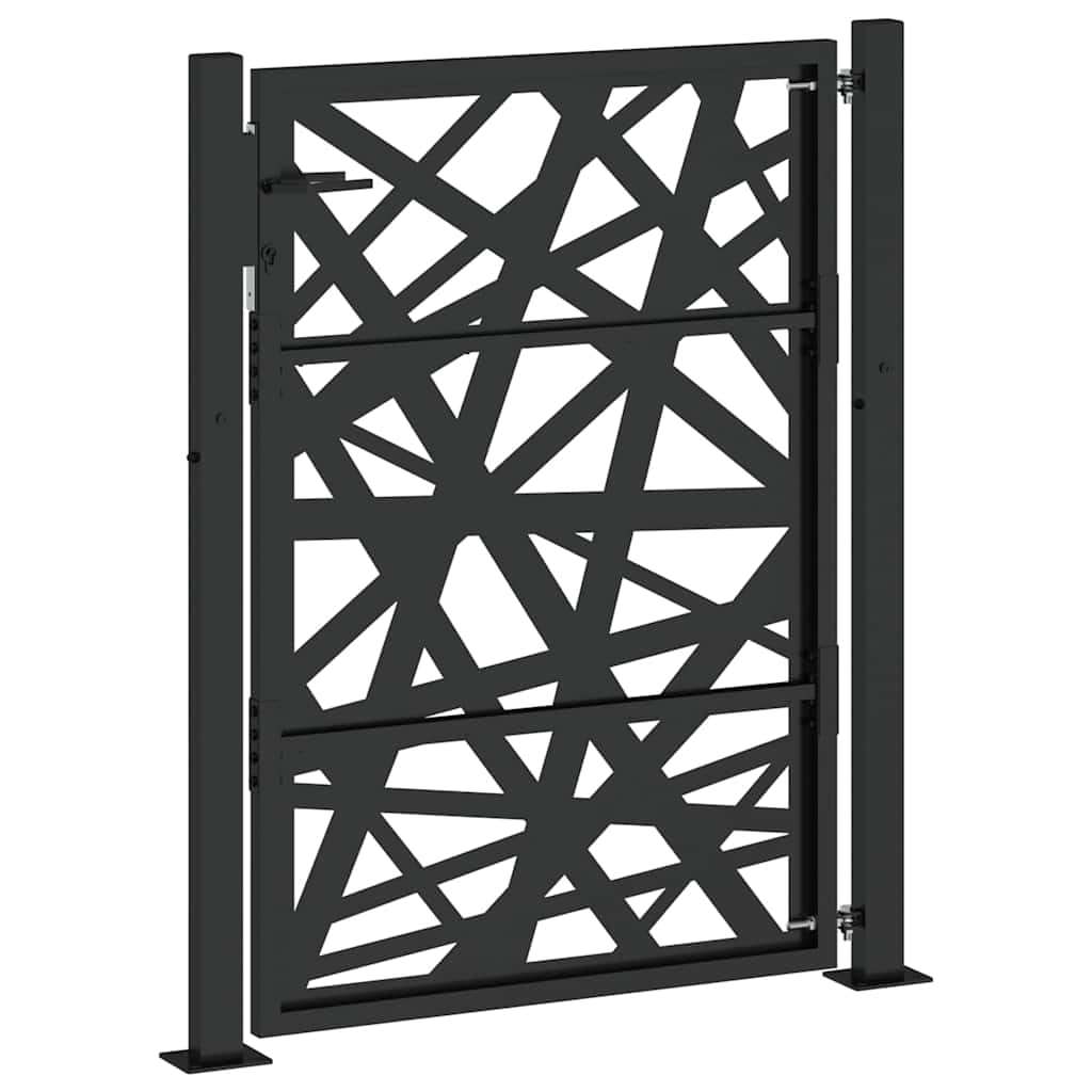 Puutarhanportti Musta 100X125 Cm Teräs Valodesign