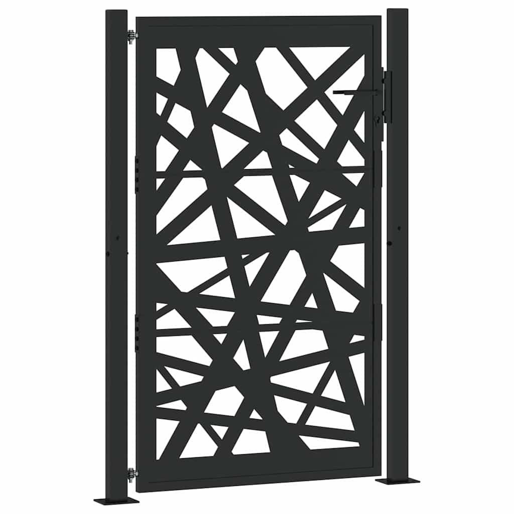 Puutarhanportti Musta 100X150 Cm Teräs Valodesign