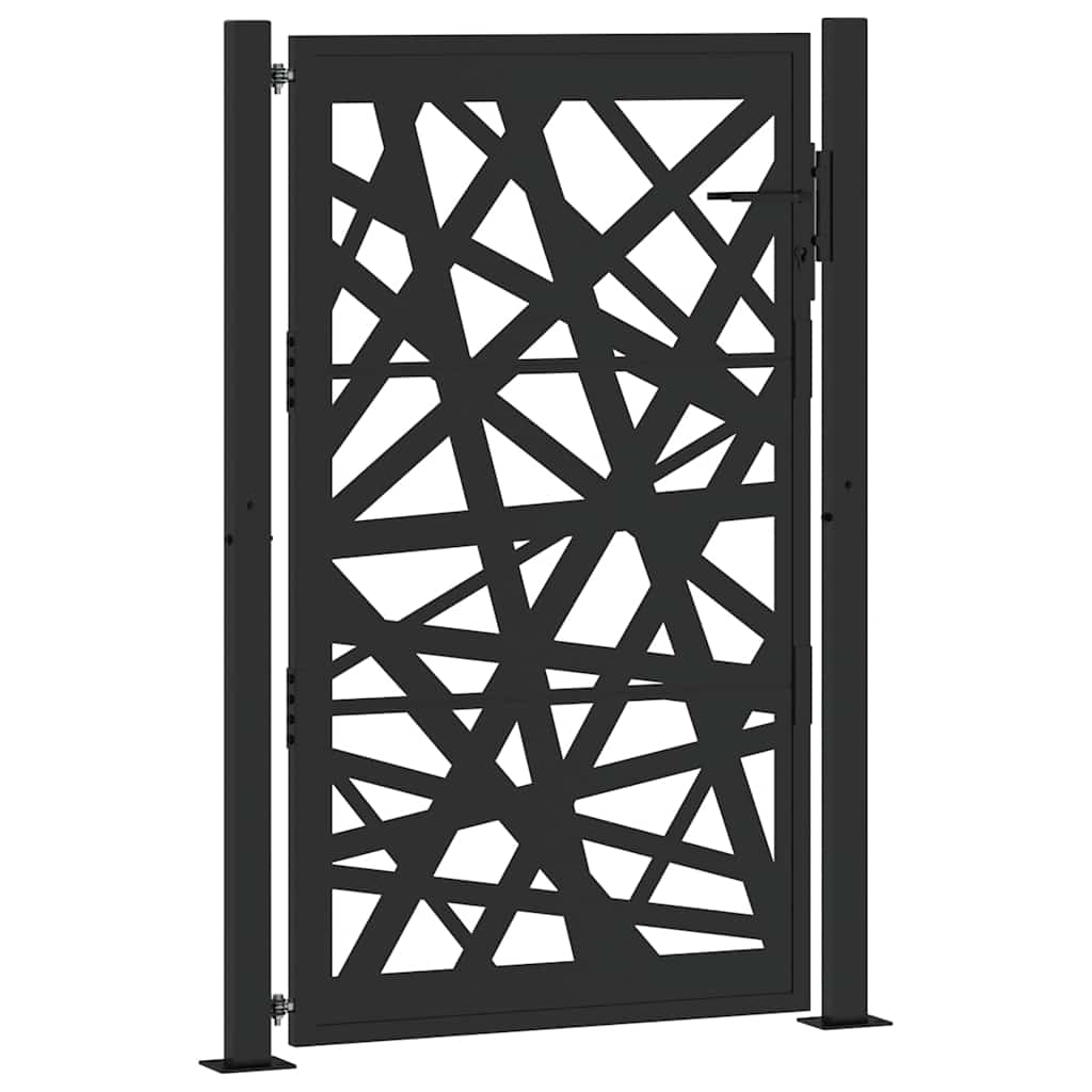 Puutarhanportti Musta 100X150 Cm Teräs Valodesign