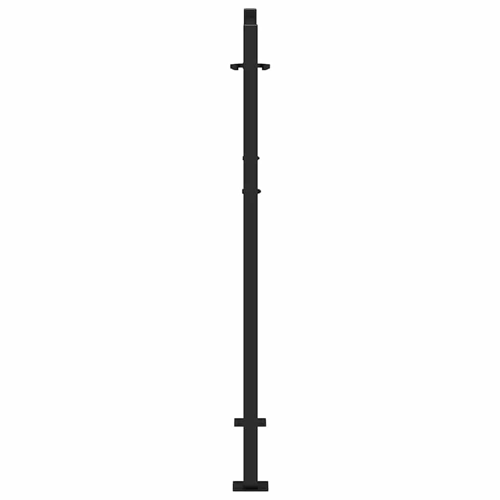 Puutarhanportti Musta 100X125 Cm Teräslehtikuvio