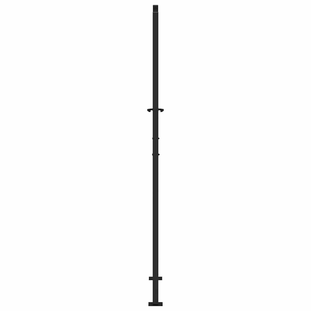 Puutarhanportti Musta 100X200 Cm Teräslehtikuvio