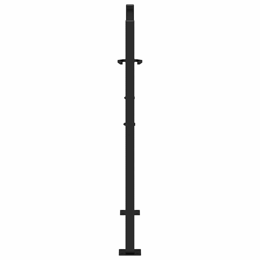Puutarhan Portti Musta 100X100 Cm Teräsjälkikuvio