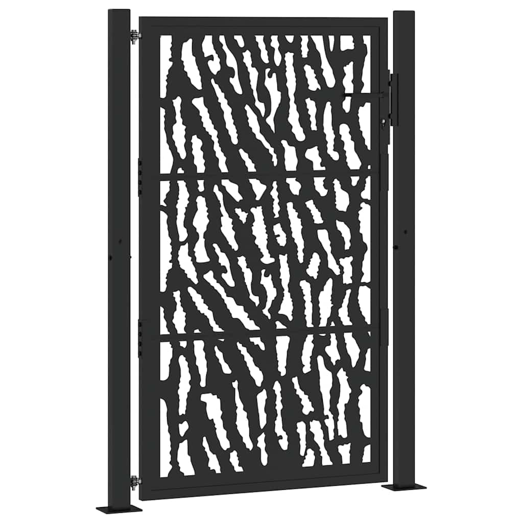 Puutarhan Portti Musta 100X150 Cm Teräsjälkikuvio