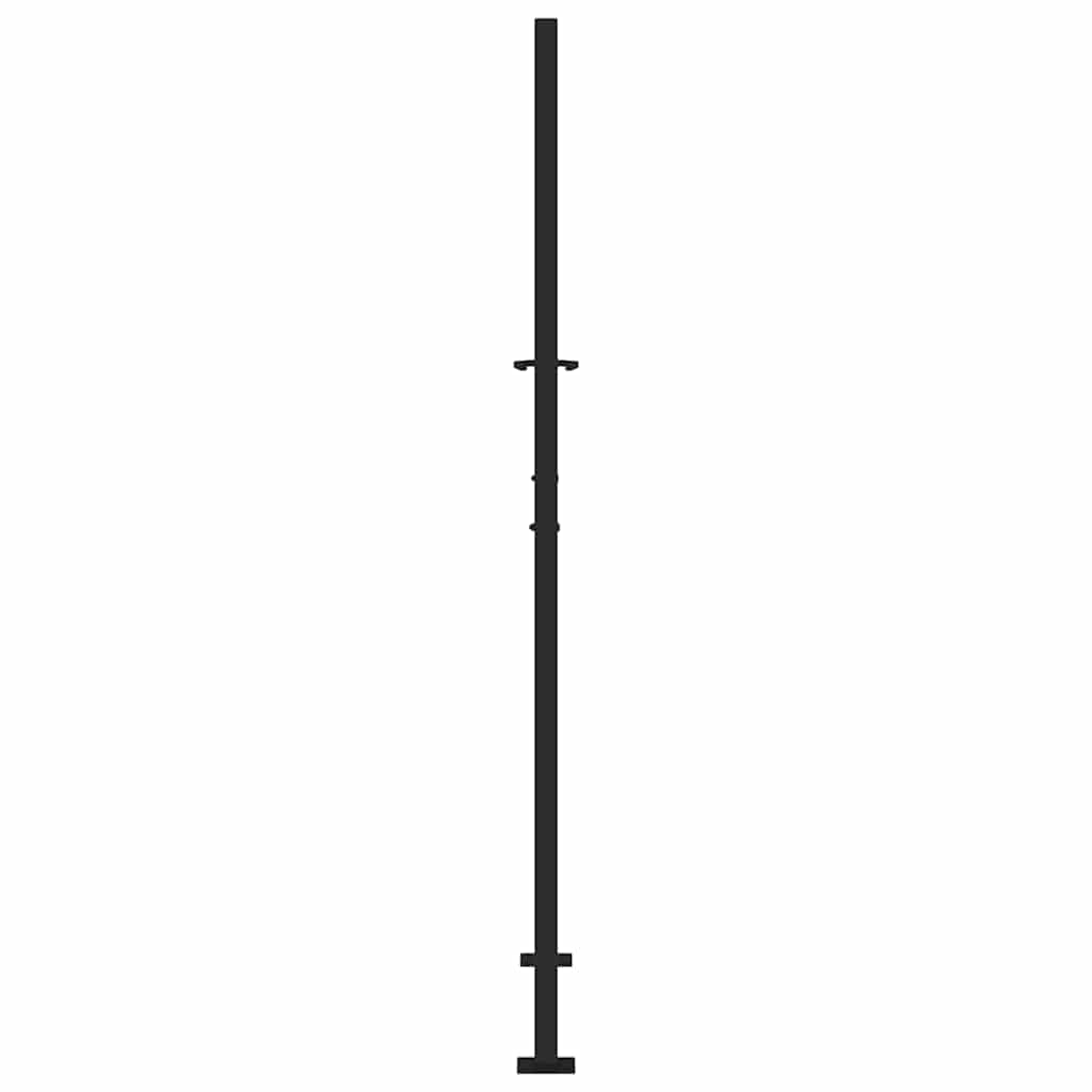 Puutarhan Portti Musta 100X175 Cm Teräsjälkikuvio