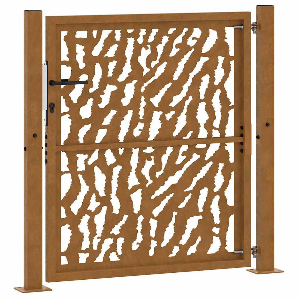 Puutarhan Portti 100X100 Cm Säänkestävä Teräs Jälkikuvio