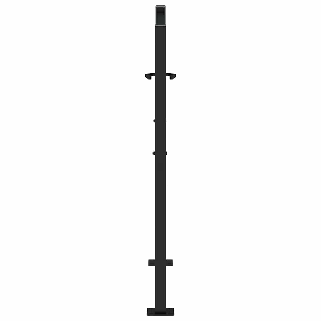 Puutarhan Portti Musta 100X100 Cm Teräs Liekkikuvio