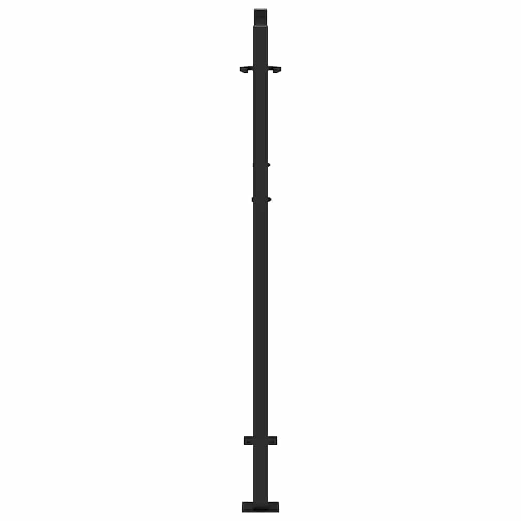 Puutarhan Portti Musta 100X125 Cm Teräs Liekkikuvio