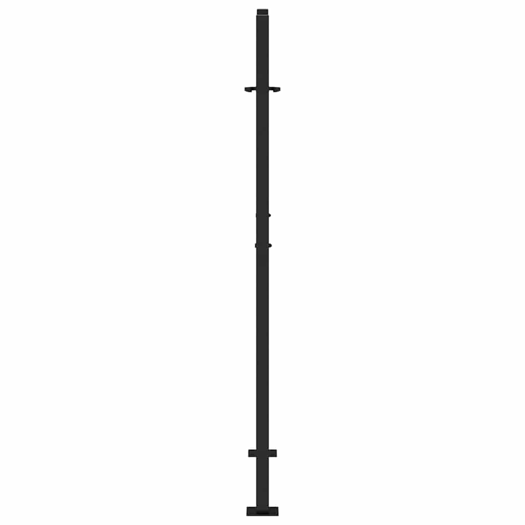 Puutarhan Portti Musta 100X150 Cm Teräs Liekkikuvio