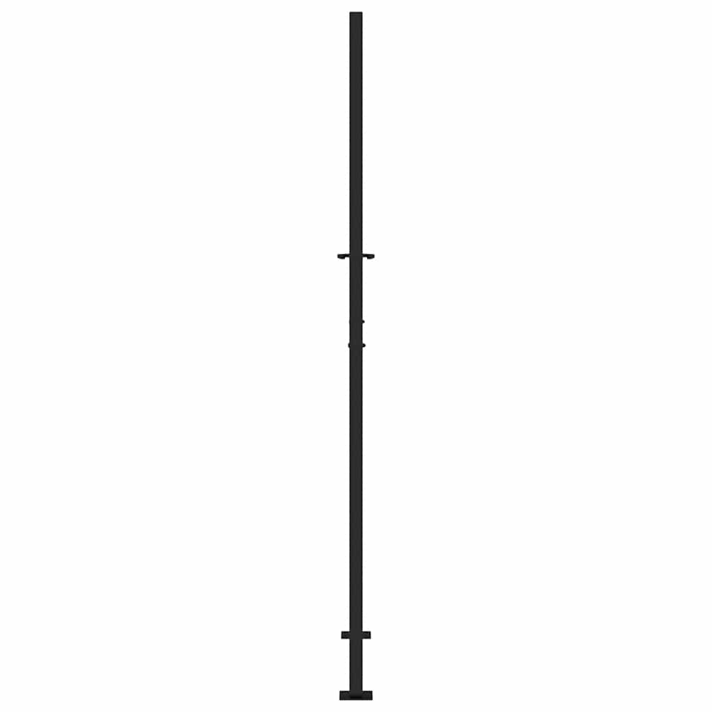 Puutarhan Portti Musta 100X200 Cm Teräs Liekkikuvio