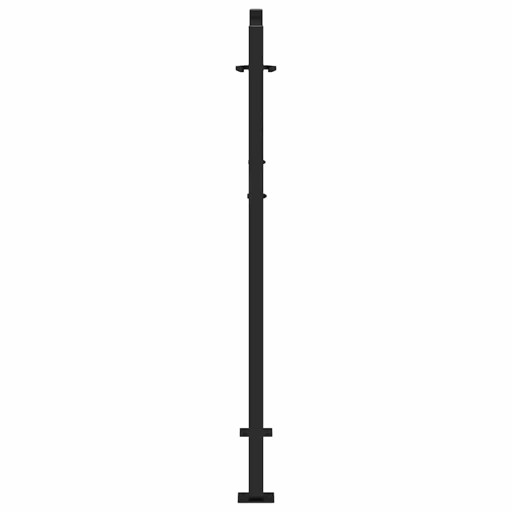 Puutarhanportti Musta 100X125 Cm Teräs Ristikuvio