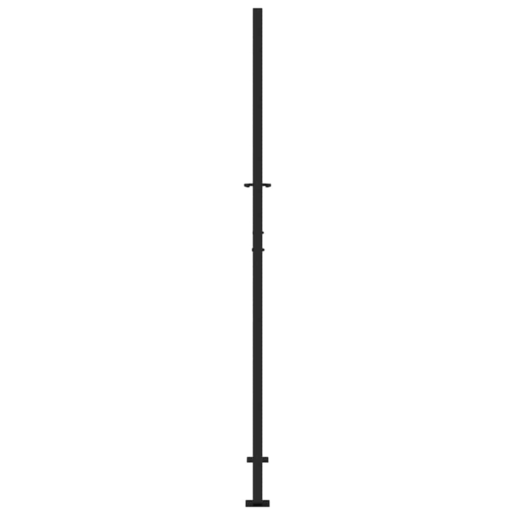Puutarhanportti Musta 100X200 Cm Teräs Ristikuvio