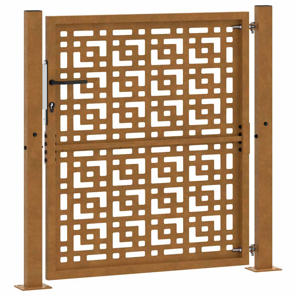 Puutarhan Portti 100X100 Cm Säänkestävä Teräs Ristikuvio