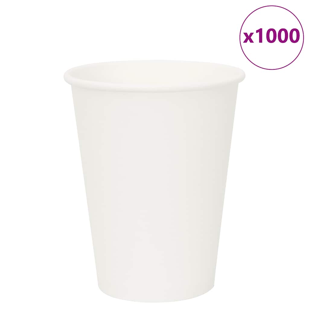 Paperiset Kahvikupit 1000 Kpl 12Oz 300Ml Valkoinen