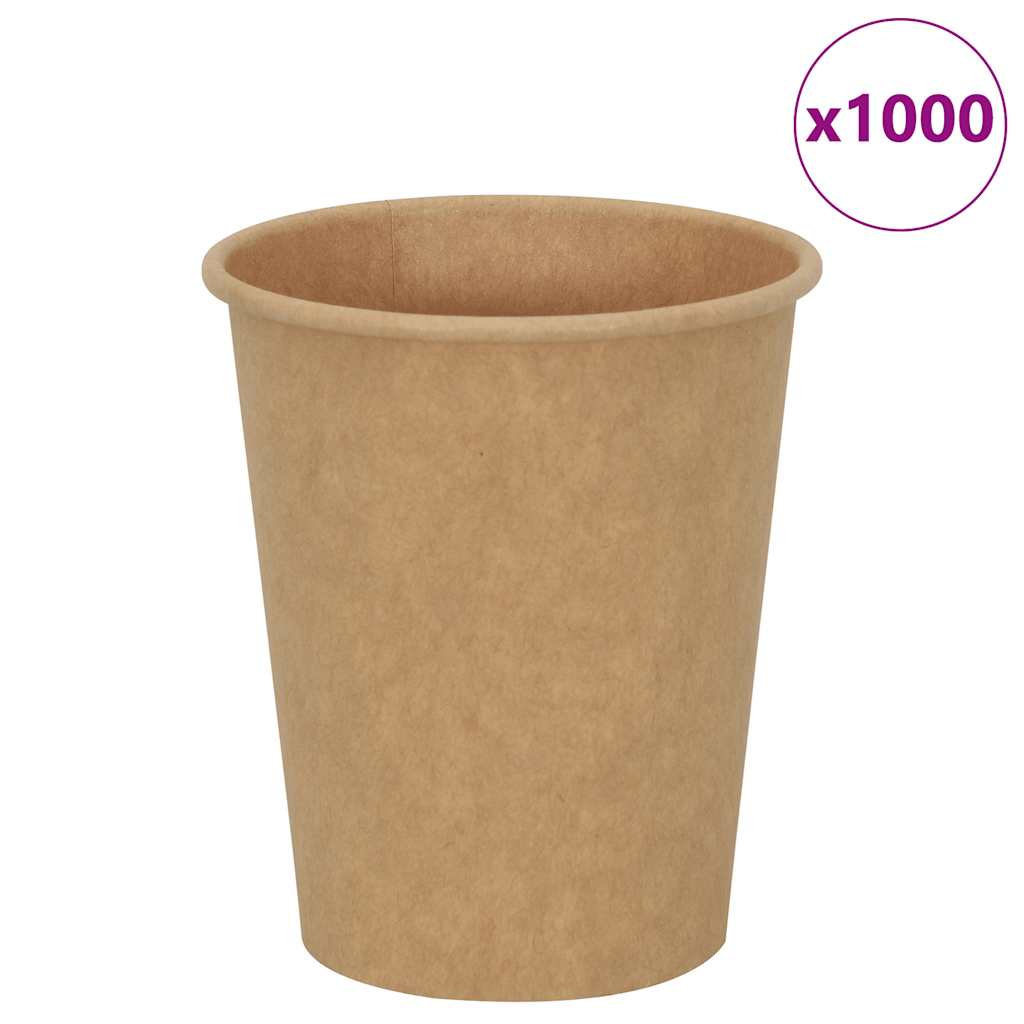 Paperiset Kahvikupit 1000 Kpl 8Oz 200Ml Ruskea