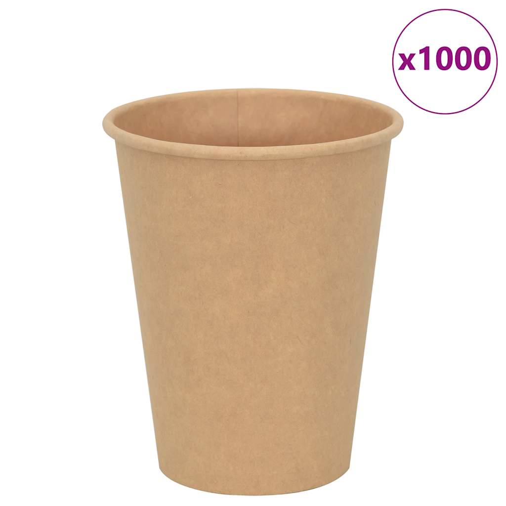 Paperiset Kahvikupit 1000 Kpl 8Oz 200Ml Ruskea