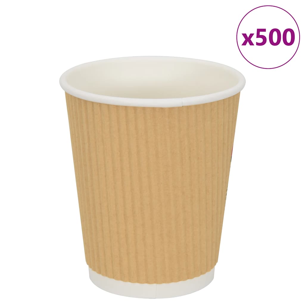 Paperiset Kahvikupit 500 Kpl 8Oz 200 Ml Ruskea