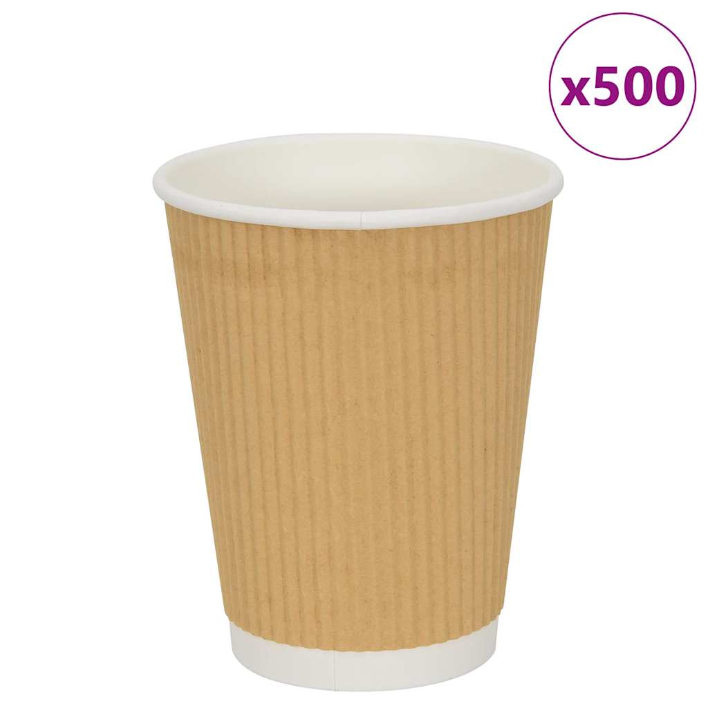 Paperiset Kahvikupit 500 Kpl 12 Unssia 300 Ml Ruskea