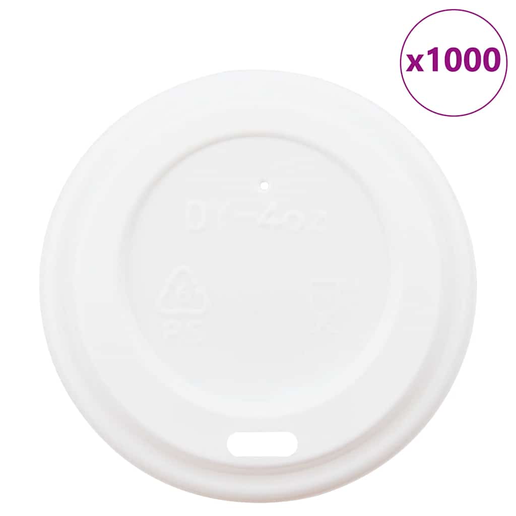 Paperi Kahvikuppi Kannet Ø60 Mm 4Oz 1000 Kpl Valkoinen Muovi