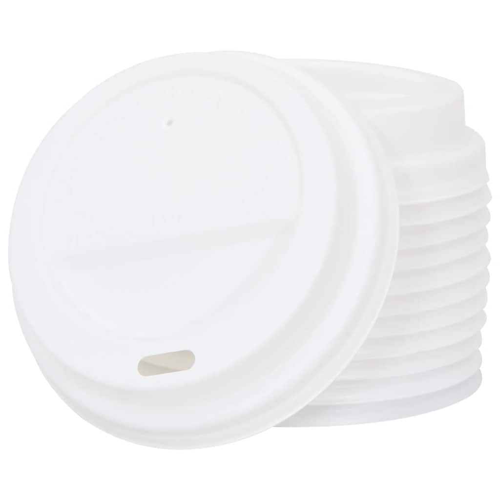Paperiset Kahvikuppikannet Ø80 Mm 8Oz 1000 Kpl Valkoinen Muovi