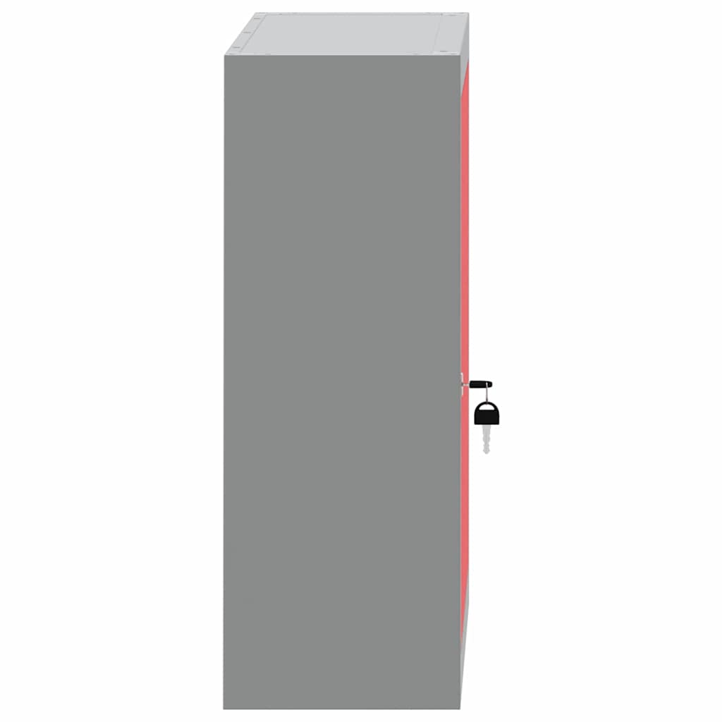 Työkalukaappi Hyllyllä Punainen Ja Harmaa 50 X 20 X 55 Cm