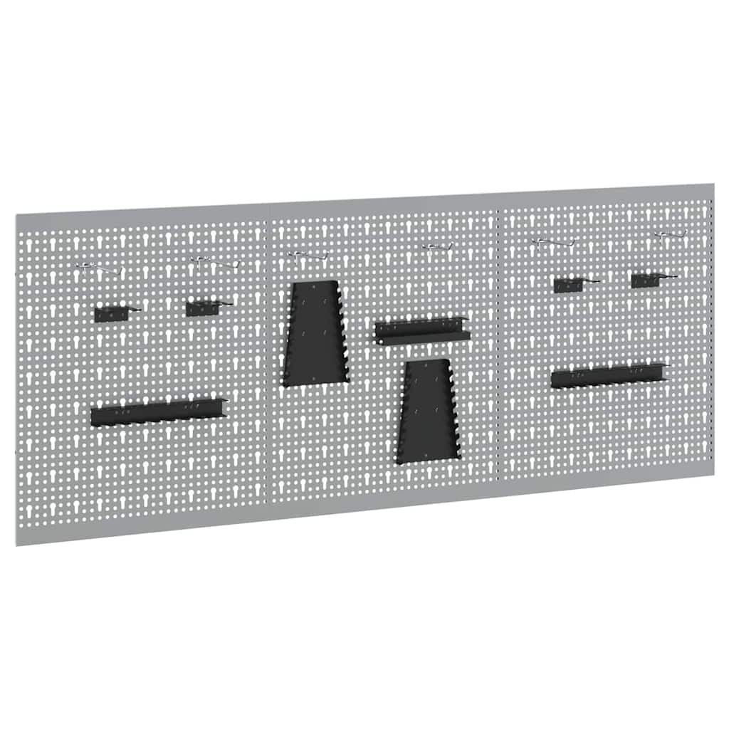 Työkaluseinäpaneeli 3 Pcs Harmaa 150 X 1 X