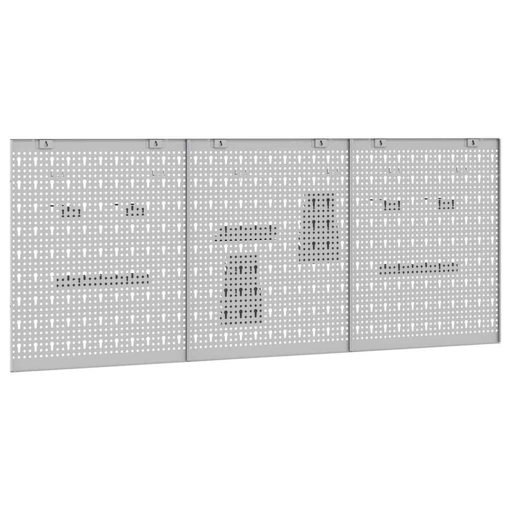 Työkaluseinäpaneeli 3 Pcs Harmaa 150 X 1 X