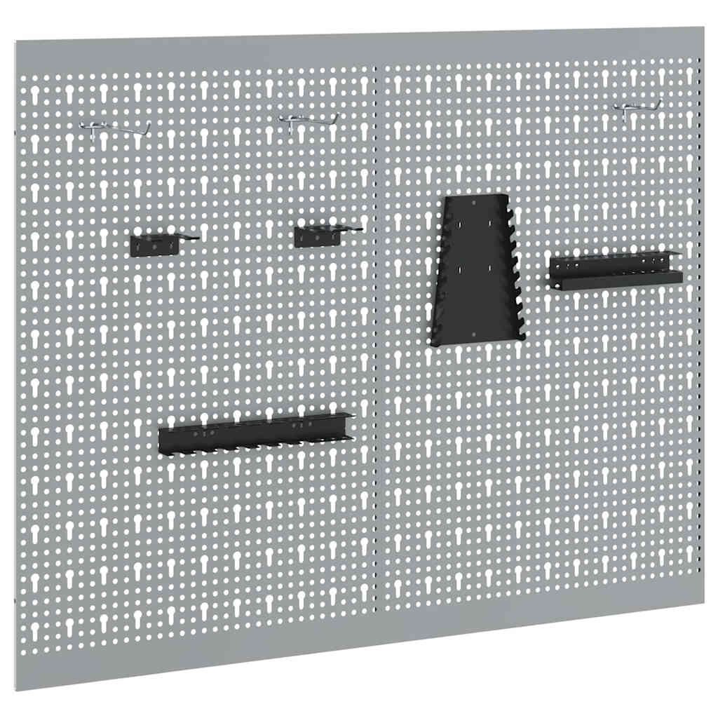 Työkaluseinäpaneeli 2 Pcs Harmaa 100 X 1 X 80 Cm