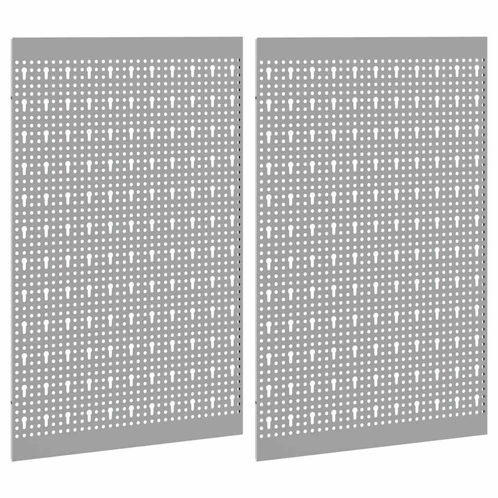 Työkaluseinäpaneeli 2 Pcs Harmaa 100 X 1 X 80 Cm