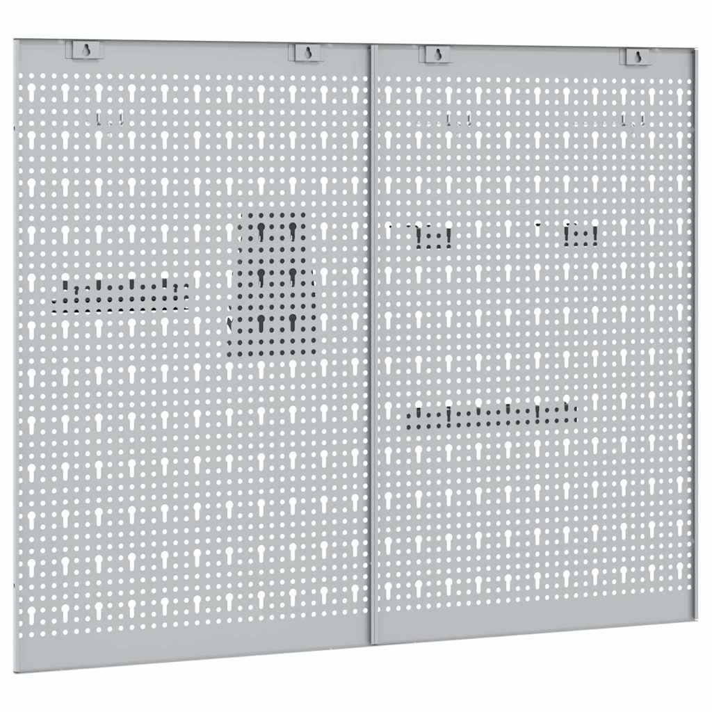 Työkaluseinäpaneeli 2 Pcs Harmaa 100 X 1 X 80 Cm
