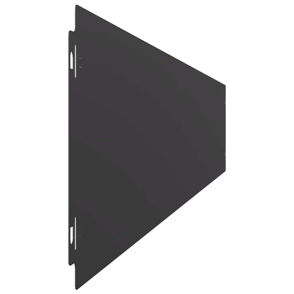 Nurmikon Reunalistat 10 Kpl Musta 15X103Cm Kylmävalssattu Teräs