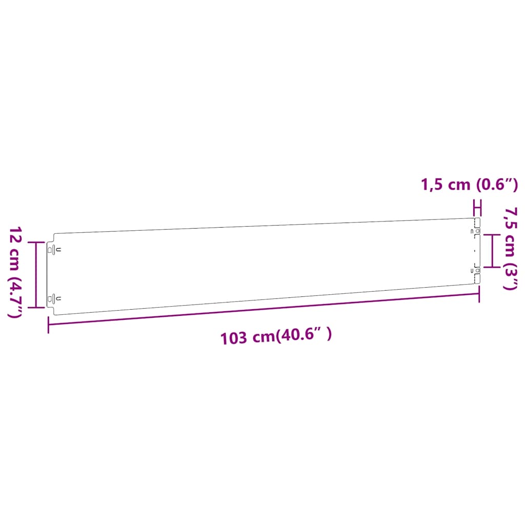 Nurmikon Reunalistat 10 Kpl Oliivinvihreä 15X103 Cm