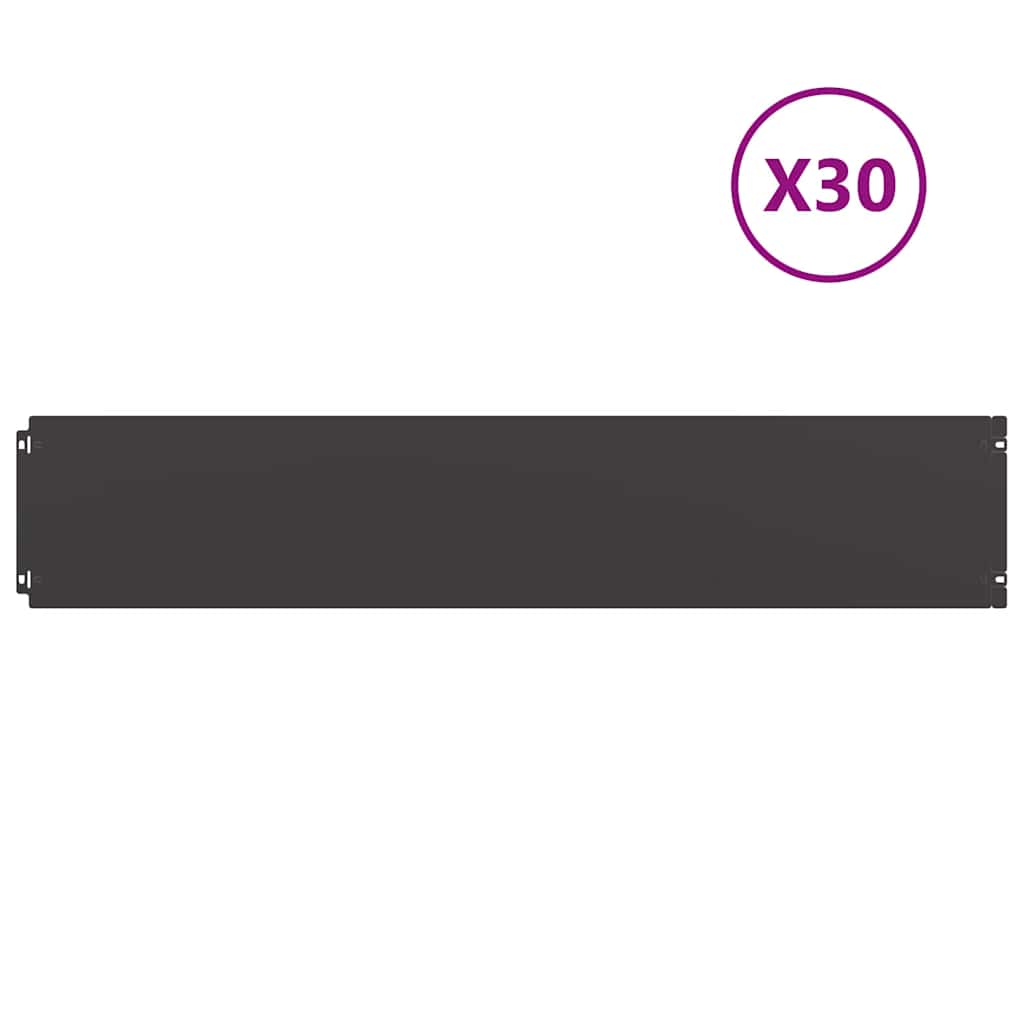 Nurmikon Reunalistat 30 Kpl Musta 20X103Cm Kylmävalssattu Teräs