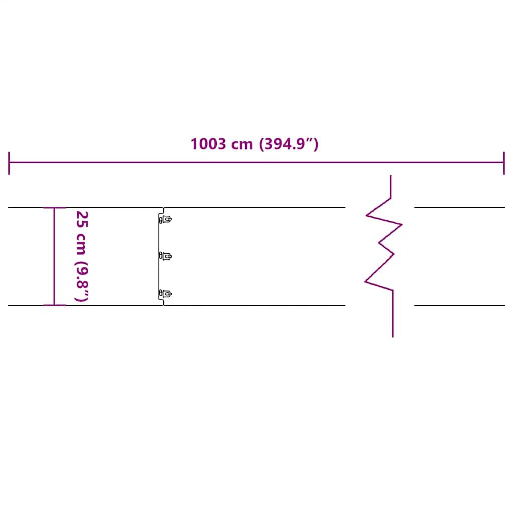 Nurmikon Reunalistat 10 Kpl Musta 25X103Cm Kylmävalssattu Teräs