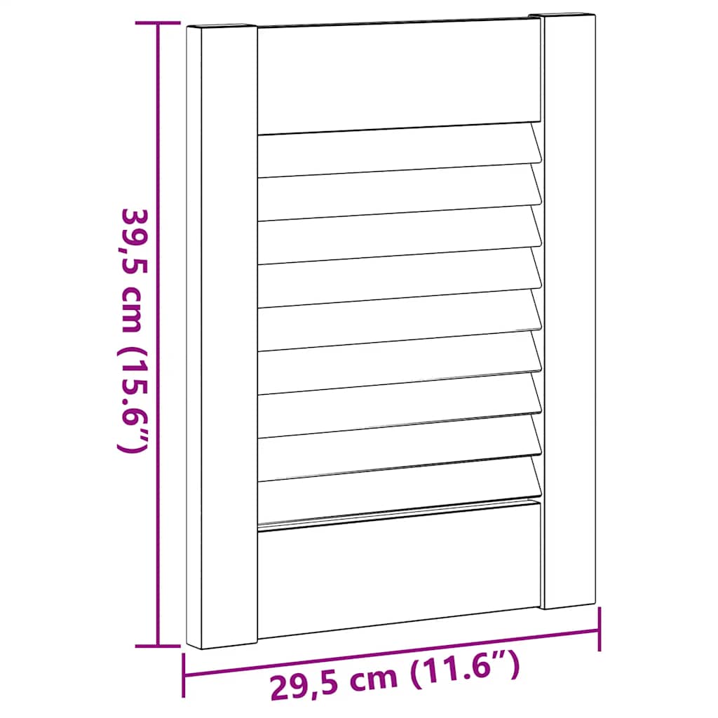 Kaapistoovet Säleikkö Design 4 Kpl Valkoinen 39,5X29,5 Cm