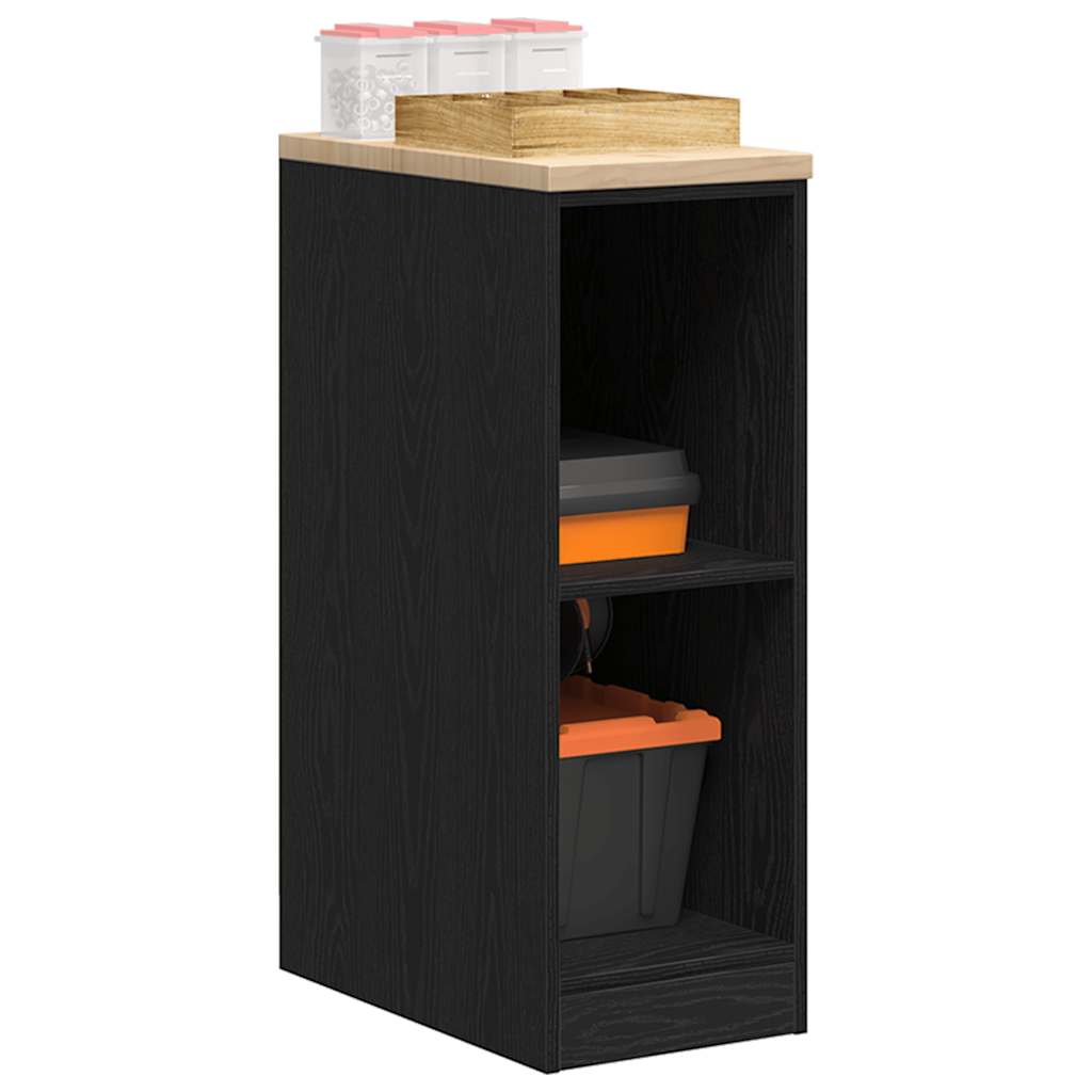 Autotallin Säilytyskaappi Musta 30X51X85 Cm Täysi Mänty