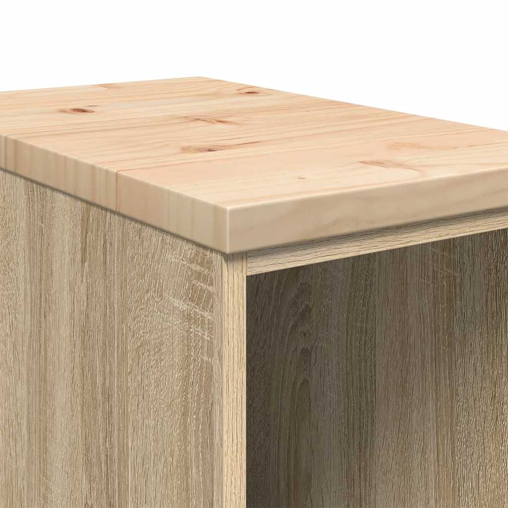 Autotallin Säilytyskaappi Sonoma Tammi 30X51X85 Cm Täysi Mänty