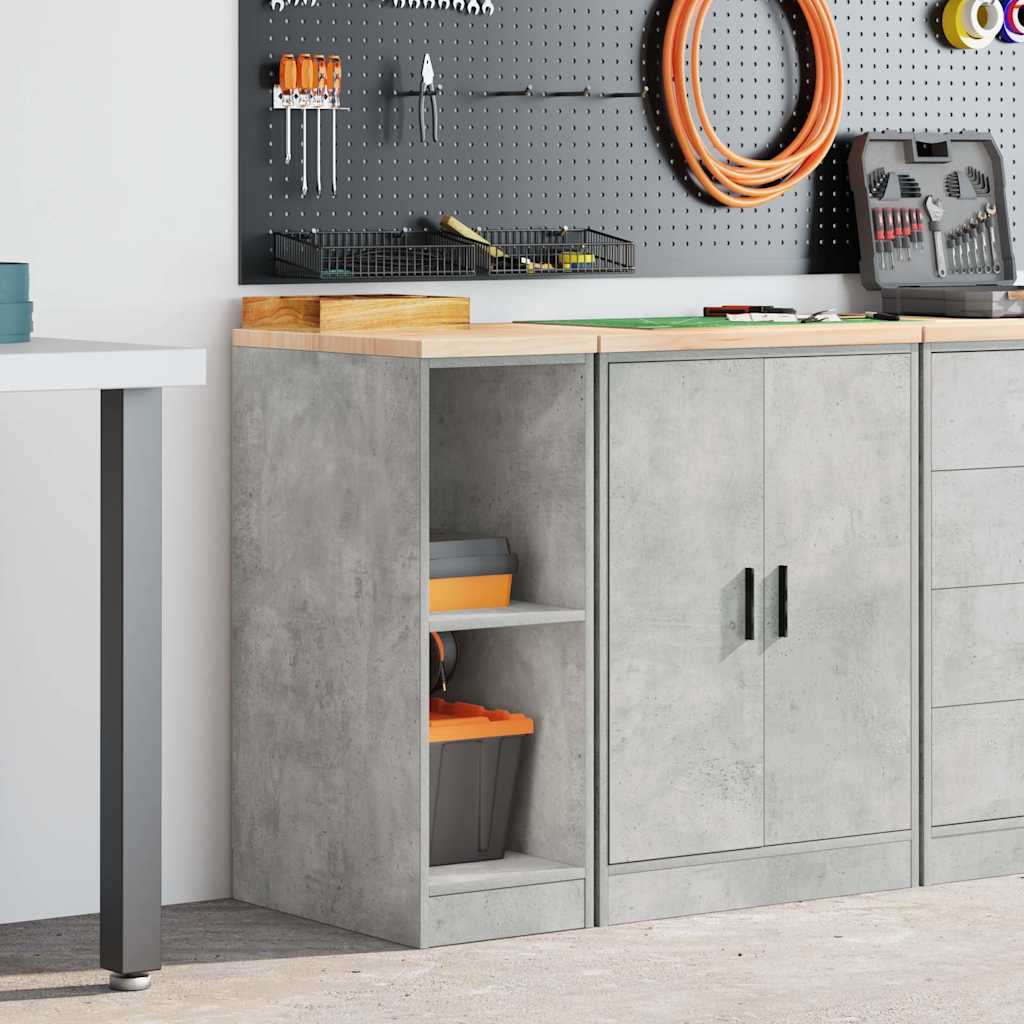 Autotallin Säilytyskaappi Betoni Harmaa 30X51X85 Cm Täysi Mänty