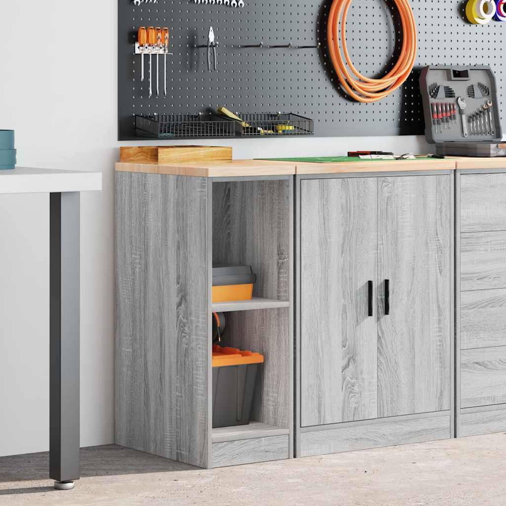 Autotallin Säilytyskaappi Harmaa Sonoma 30X51X85 Cm Täysi Mänty