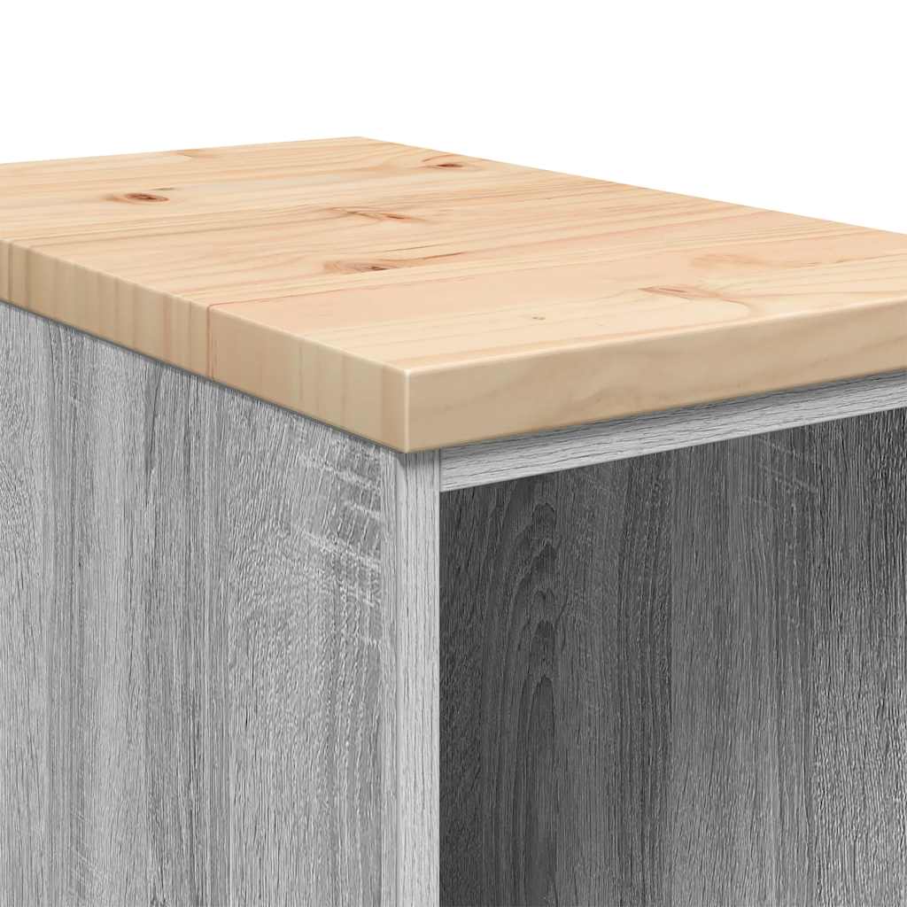 Autotallin Säilytyskaappi Harmaa Sonoma 30X51X85 Cm Täysi Mänty